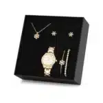 Gold Plated Snowflake Jewelry Set - Watch Set - Gift Set