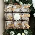 Lotus Candle in Kraft Box, Wedding, Engagement, Promise, Henna, Birthday