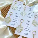 Yonca Epoxy Keyring with Invitation for Engagement, Wedding, Henna Ceremony, Gift - Image 4