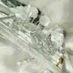 Glass Bottle Wet Textured Middle Flower Pearl Cologne Engagement, Wedding, Henna, Marriage, Gift - Image 2