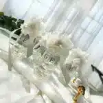 Glass Bottle Flower Detailed Pearl Cologne Engagement, Wedding, Henna, Marriage, Gift - Image 2