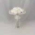 Peony Bridal Bouquet with Beaded Fringe - Engagement, Wedding, Henna Ceremony, Gift