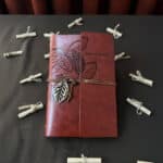 Personalized Leather Journal with Name – Calligraphy Set with Feather Quill Pen & Ink – Custom Writing Gift - Image 3