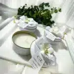 Metal Box Candle with Flower Details Engagement, Wedding, Henna Ceremony, Marriage, Gift